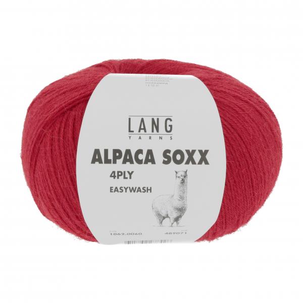 Ein Knäul Alpaca Soxx in Rot, Farbe 60